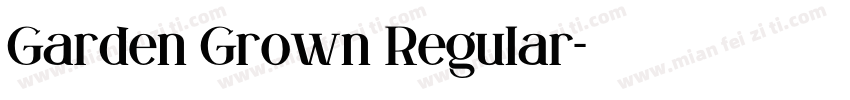 Garden Grown Regular字体转换